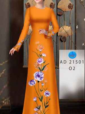 Vải Áo Dài Hoa In 3D AD 21501 27